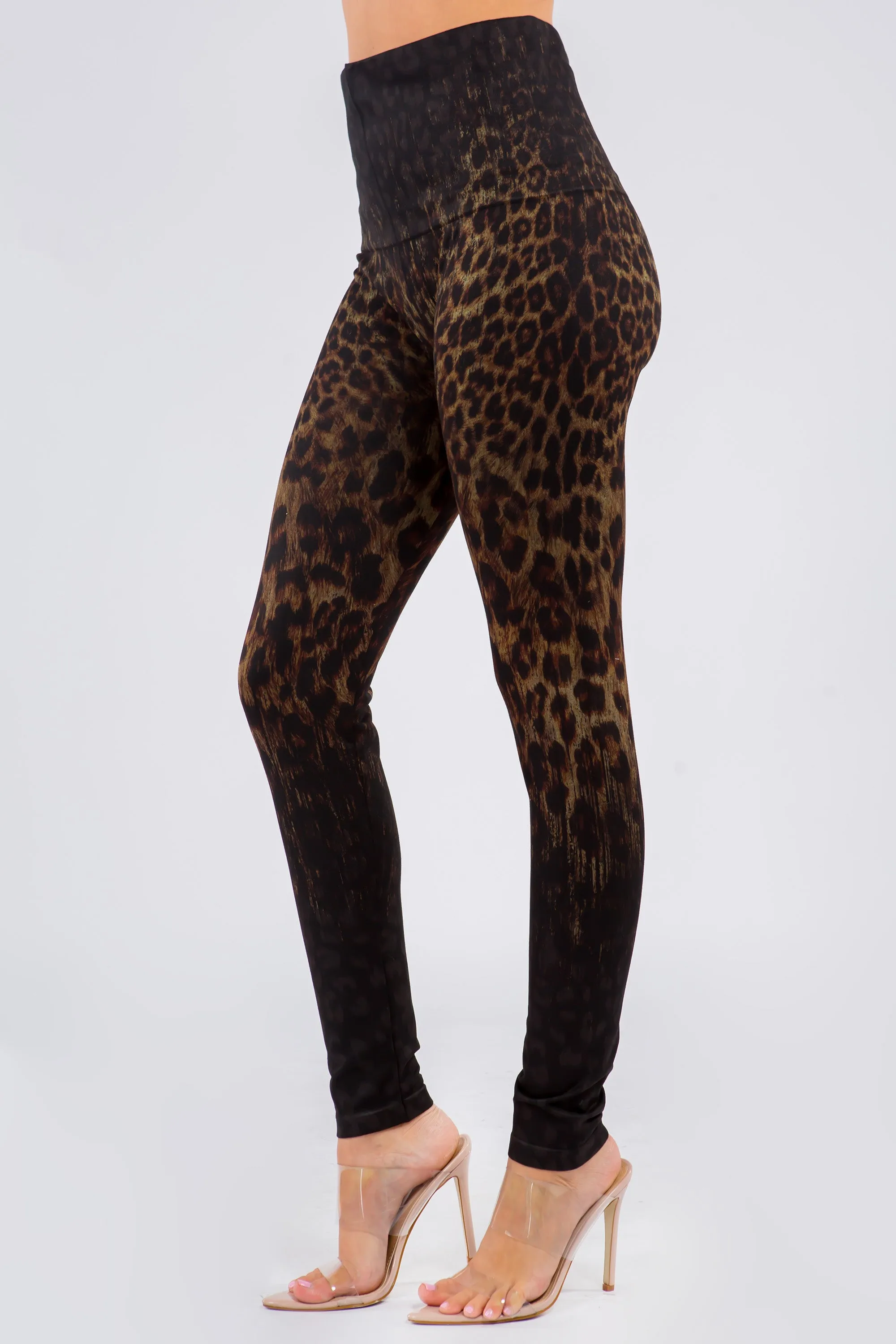 Ombre Jaguar Print Leggings