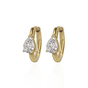 Pear Zirconia Hoops Pear Zirconia Hoops
