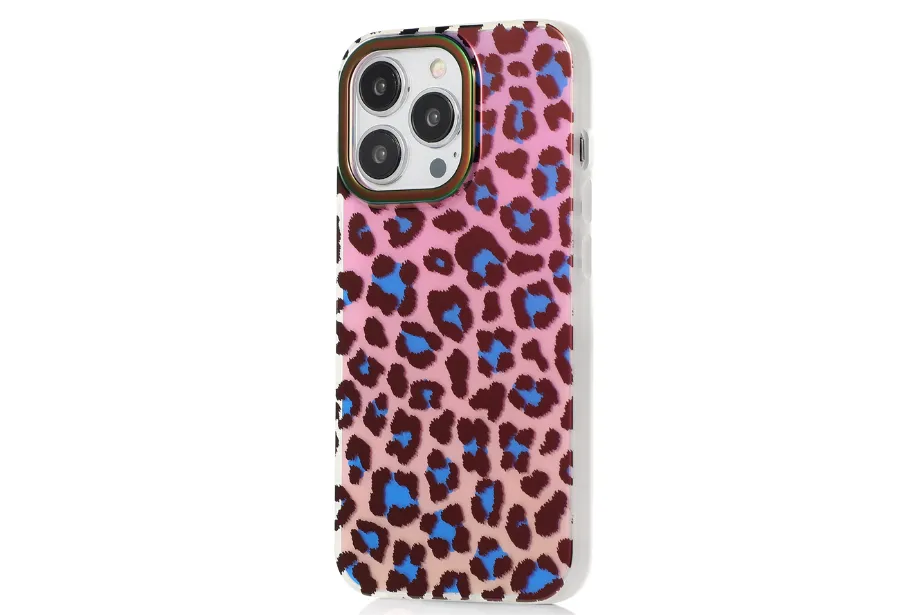 Pink & Blue Leopard Phone Case