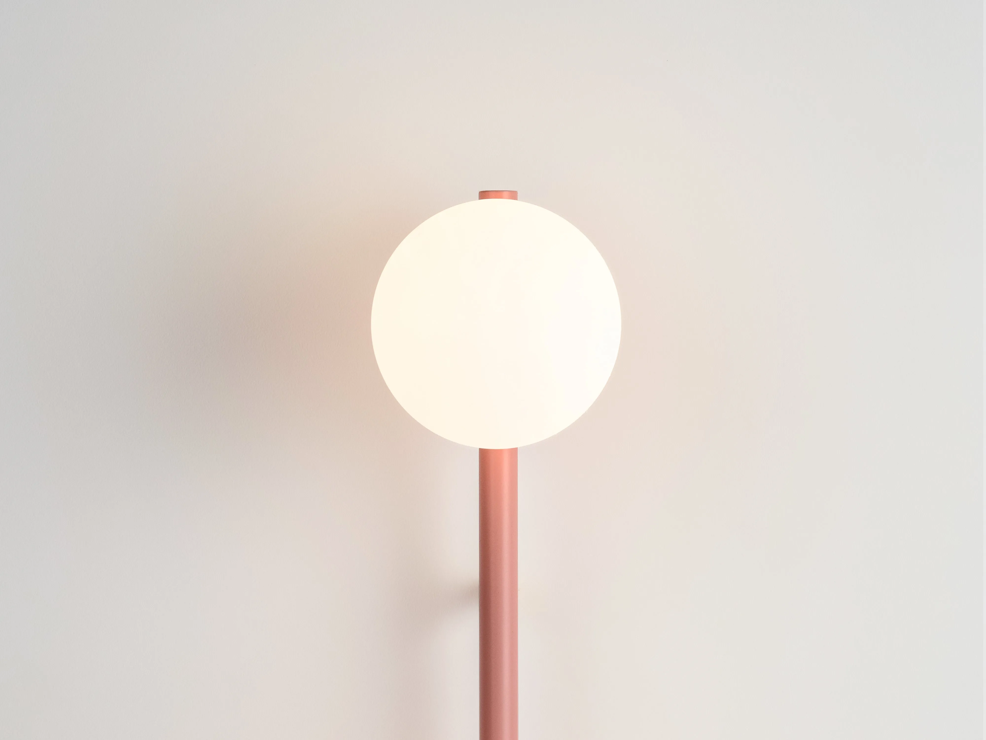 Pink bar opal ball wall light