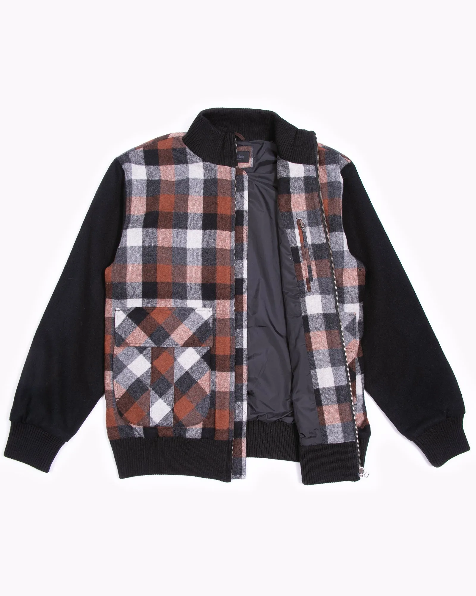 Plaid Wool Jacket - Orange Plaid