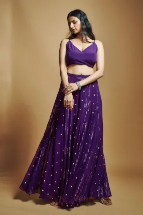 PURPLE WRAP CROP TOP PURPLE WRAP CROP TOP