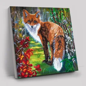 "Autumn Fox" Crystal Art Canvas 30x30cm "Autumn Fox" Crystal Art Canvas 30x30cm