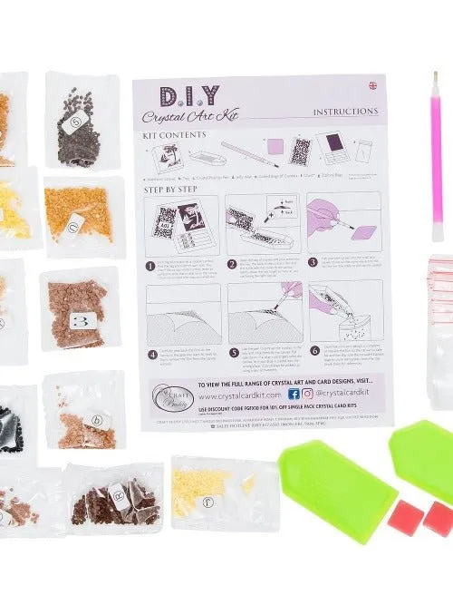 "Blue Rapsody Peacocks" Framed Crystal Art Kit 40x50cm