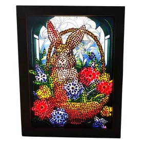 "Bunny Basket" Crystal Art Small LED Frame "Bunny Basket" Crystal Art Small LED Frame