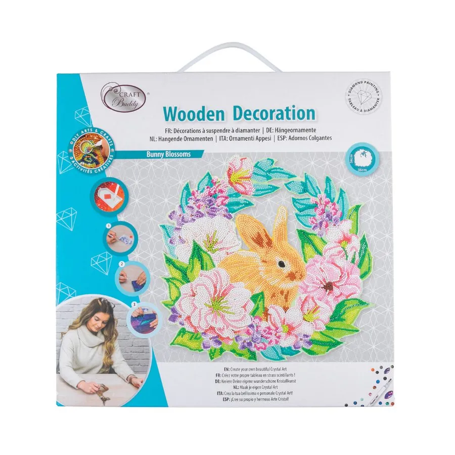 "Bunny Blossoms" Crystal Art Wreath Kit