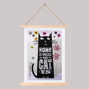 "Cat At Home" Mini Crystal Art Scroll Kit "Cat At Home" Mini Crystal Art Scroll Kit