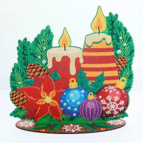 "Christmas Candles" Crystal Art Wooden Decoration "Christmas Candles" Crystal Art Wooden Decoration