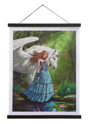 "Enchanted Pool" by Anne Stokes Crystal Art Scroll Kit 35x45cm "Enchanted Pool" by Anne Stokes Crystal Art Scroll Kit 35x45cm