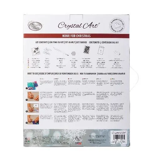 "Home for Christmas" Crystal Art Canvas 40x50cm