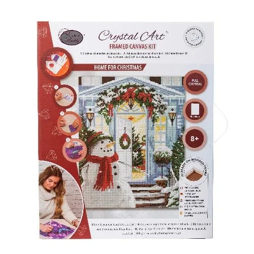 "Home for Christmas" Crystal Art Canvas 40x50cm