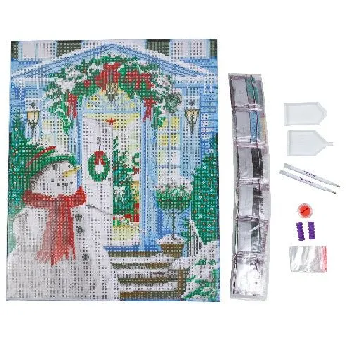 "Home for Christmas" Crystal Art Canvas 40x50cm