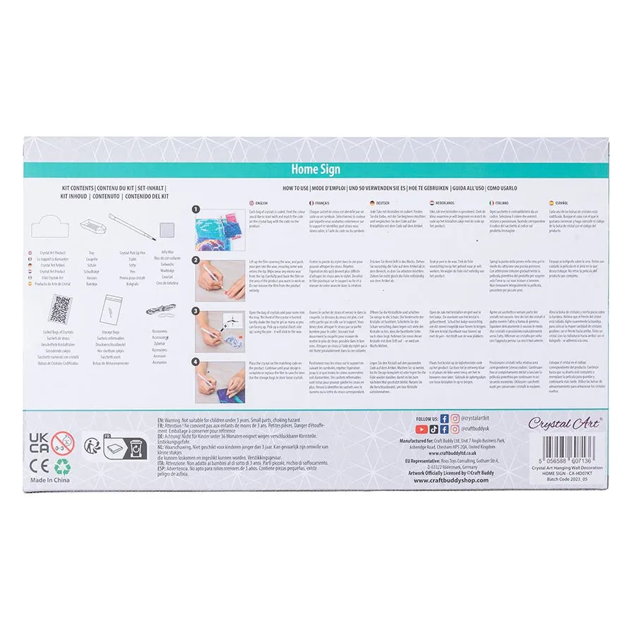 "Home" Crystal Art Sign