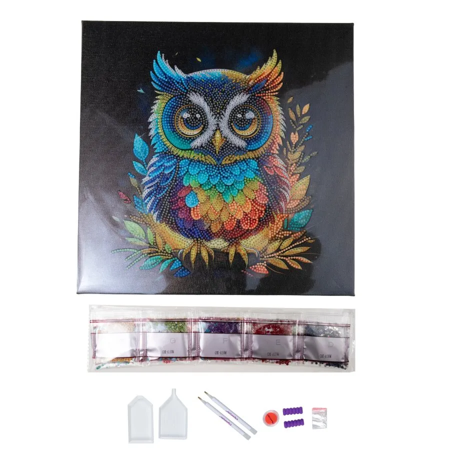 "Owl" Crystal Art Kit 30x30cm
