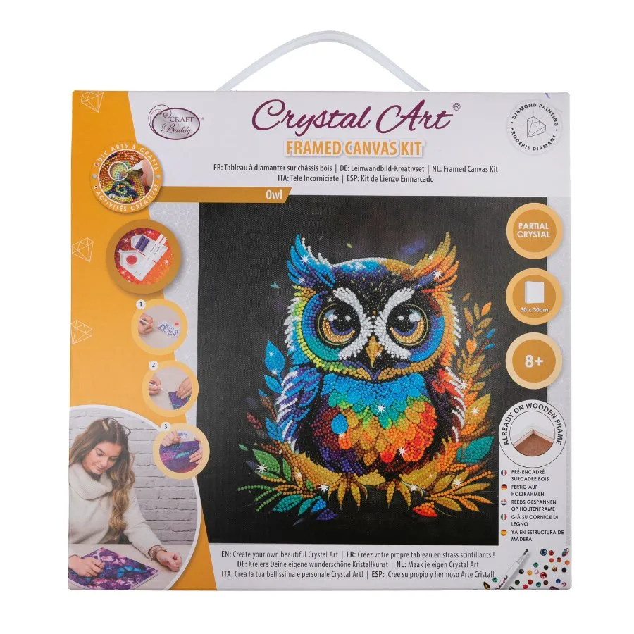 "Owl" Crystal Art Kit 30x30cm