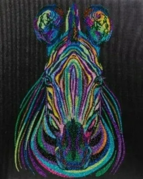 "Rainbow Zebra" Crystal Art Kit 40x50cm "Rainbow Zebra" Crystal Art Kit 40x50cm