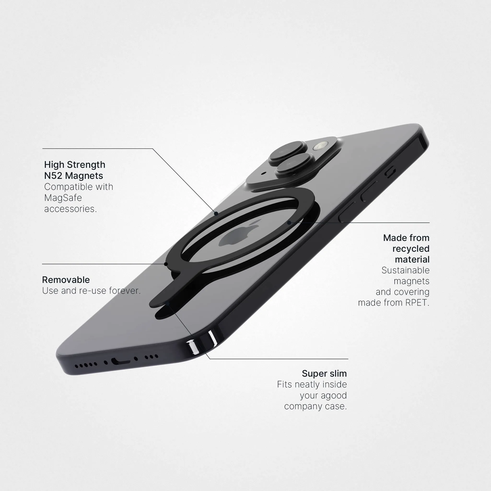 Removable MagSafe Ring | Black