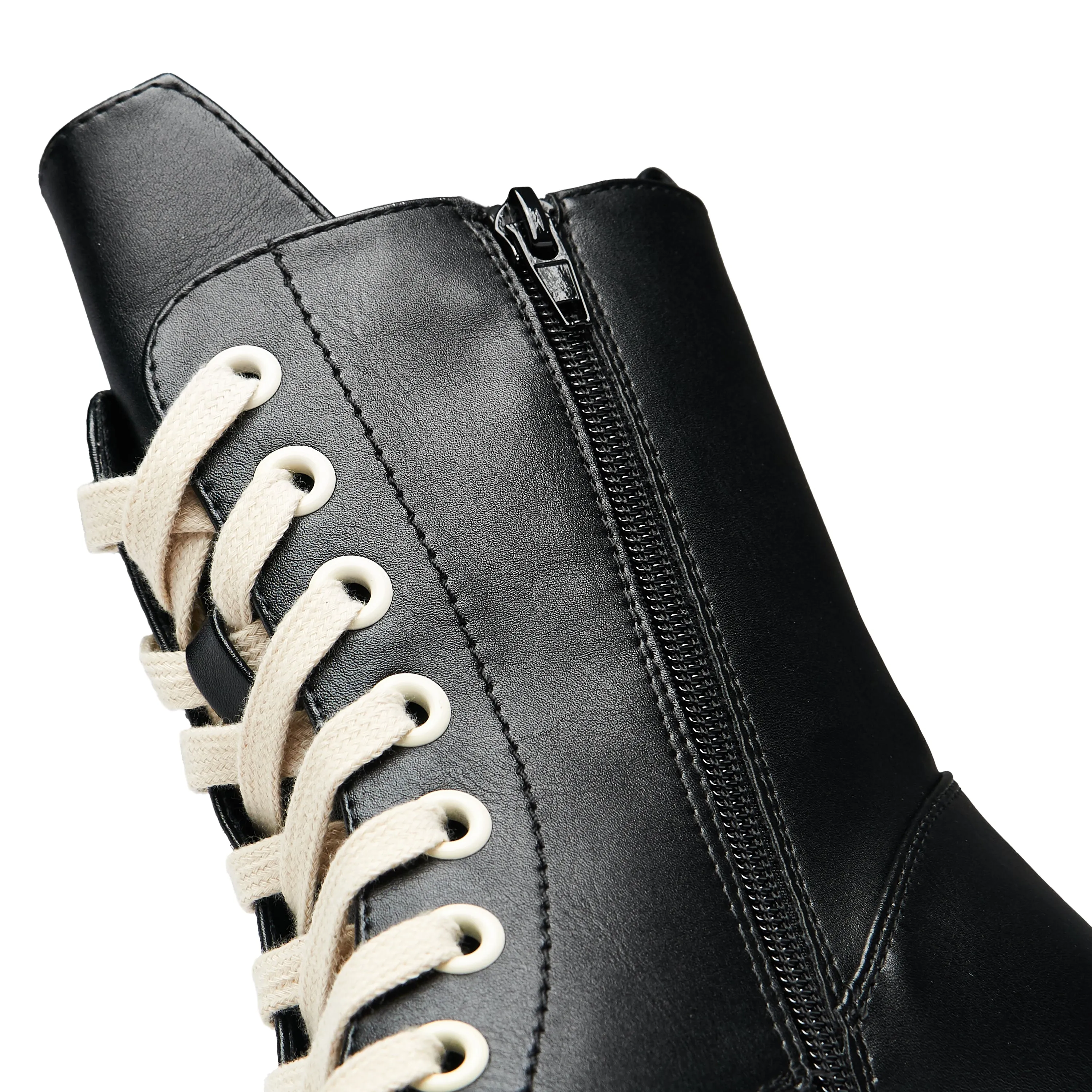 Salvius Switch Lace Up Boots - Black