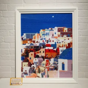Santorini Diamond Art with Frame Santorini Diamond Art with Frame
