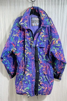 SOLD Vintage 90s Neon Spatter Anorak Rave Jacket, Colorado Ski Co, XXl/20 SOLD Vintage 90s Neon Spatter Anorak Rave Jacket, Colorado Ski Co, XXl/20