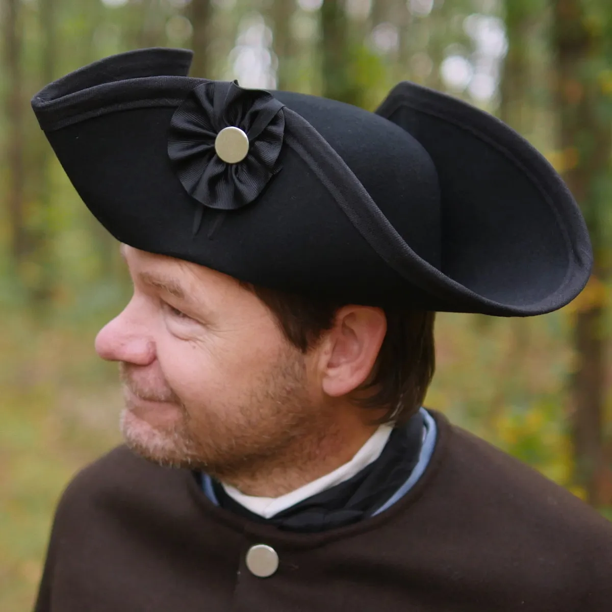 Standard Wool Felt Tricorn Black