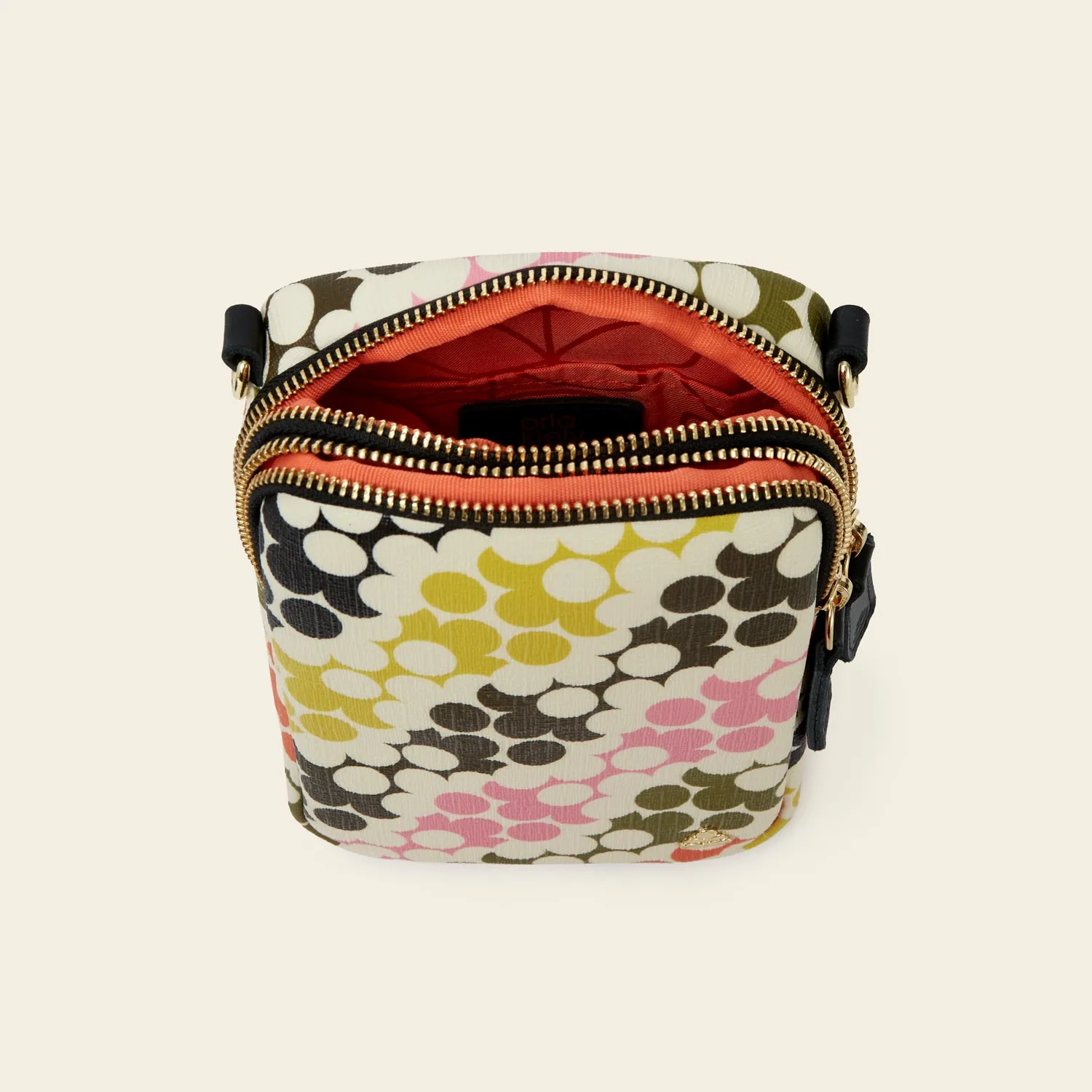 Tall Duo Crossbody - Puzzle Flower Multi