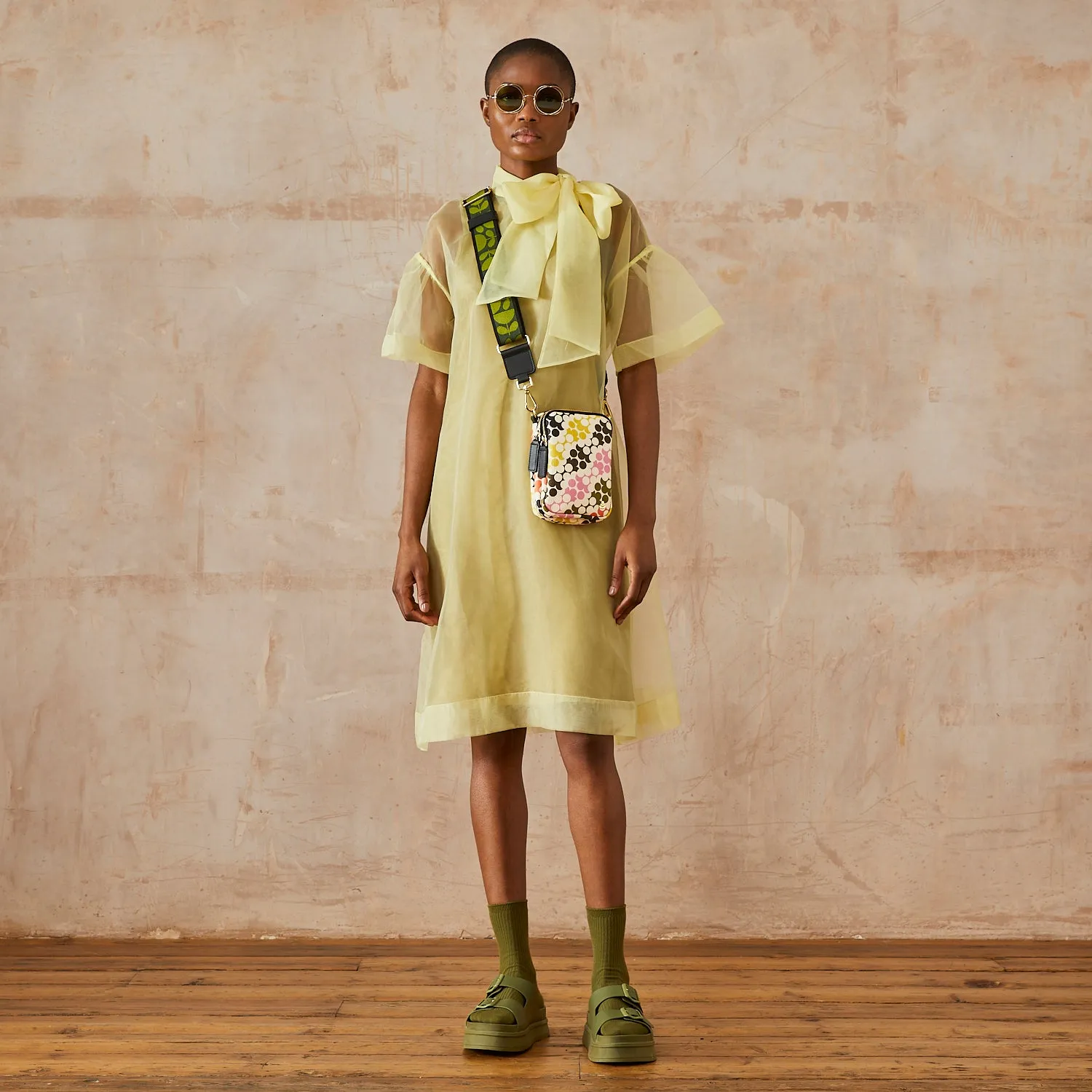 Tall Duo Crossbody - Puzzle Flower Multi