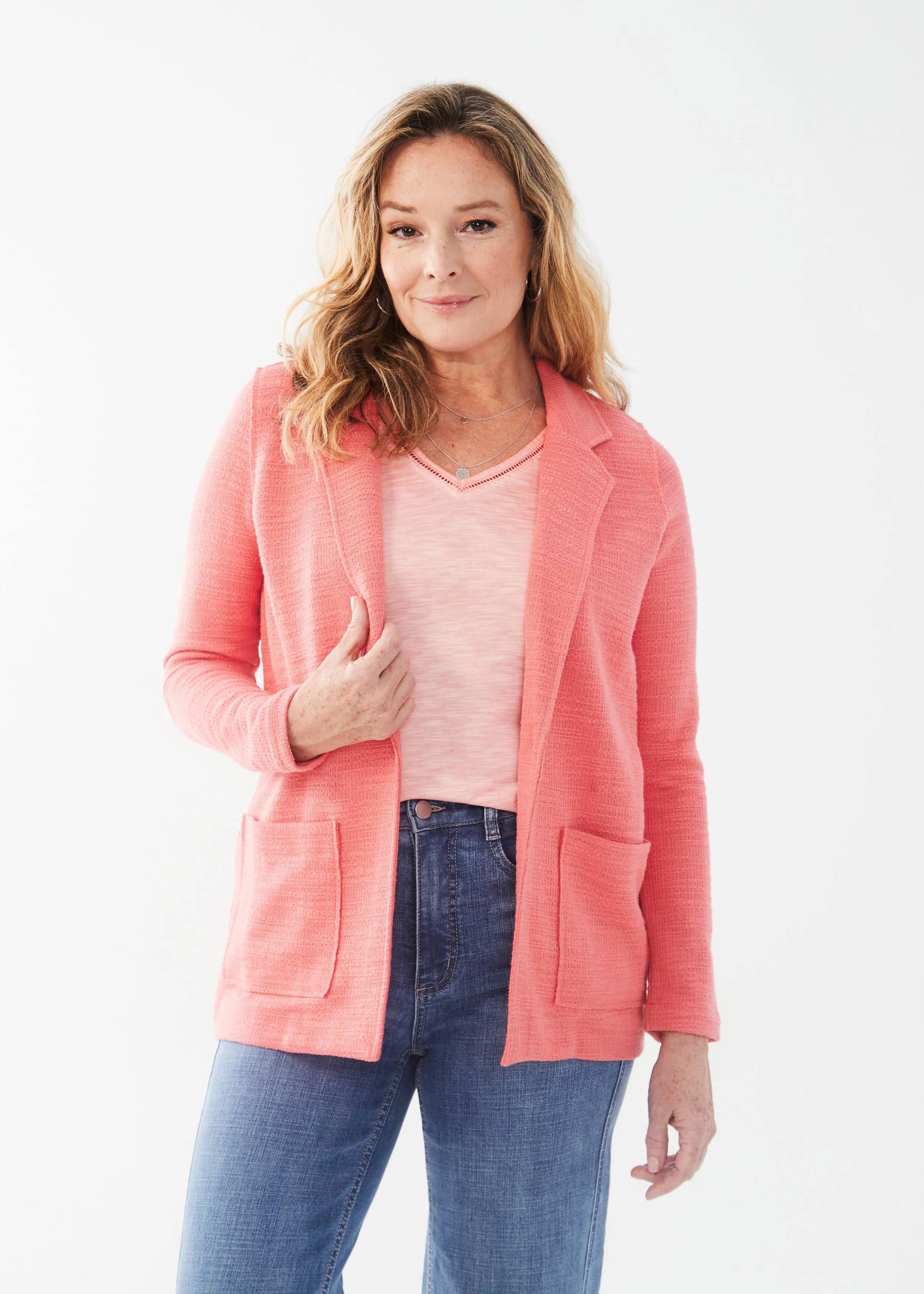 Textured Knit Blazer