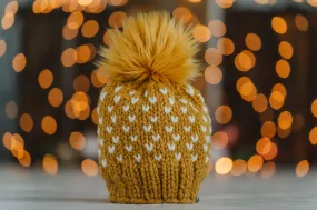 Tiny Hearts Faux Fur Pom-Pom Beanie in I've Got Sunshine Tiny Hearts Faux Fur Pom-Pom Beanie in I've Got Sunshine