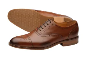 Toecap Brogue Oxford With Medallion -Brown Toecap Brogue Oxford With Medallion -Brown