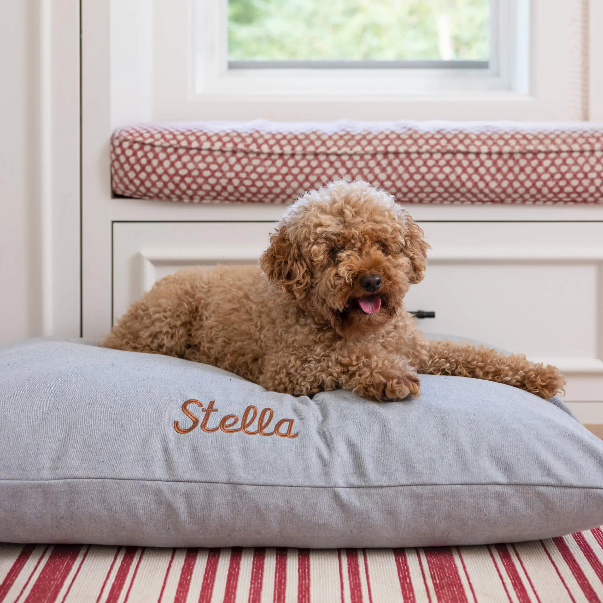 Upcycled Denim Dog Bed