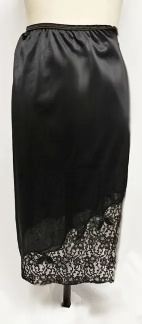 *VINTAGE '50s PENNY DALE ILLUSION HALF SLIP WITH EXQUISITE LACE & APPLIQUES *VINTAGE '50s PENNY DALE ILLUSION HALF SLIP WITH EXQUISITE LACE & APPLIQUES